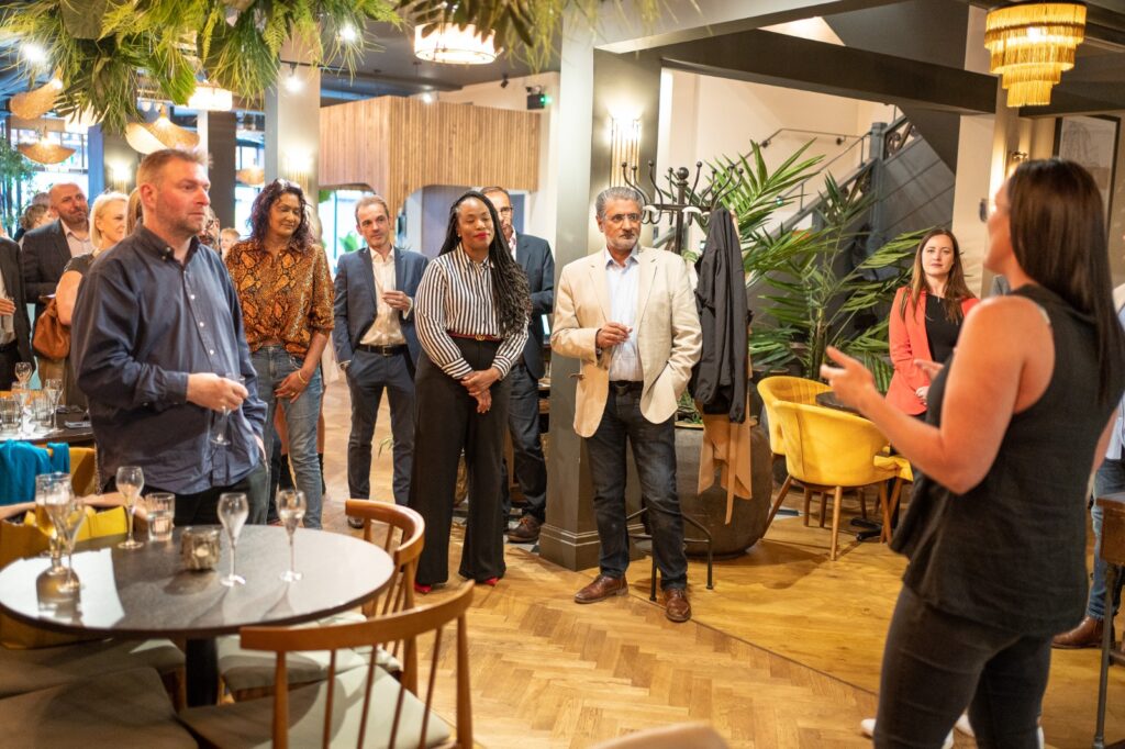 Business people at a Cross Productions Niche Networking event at Black Iron Social in Leicester